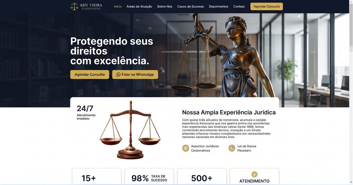 Site do escritório Adv. Ramos